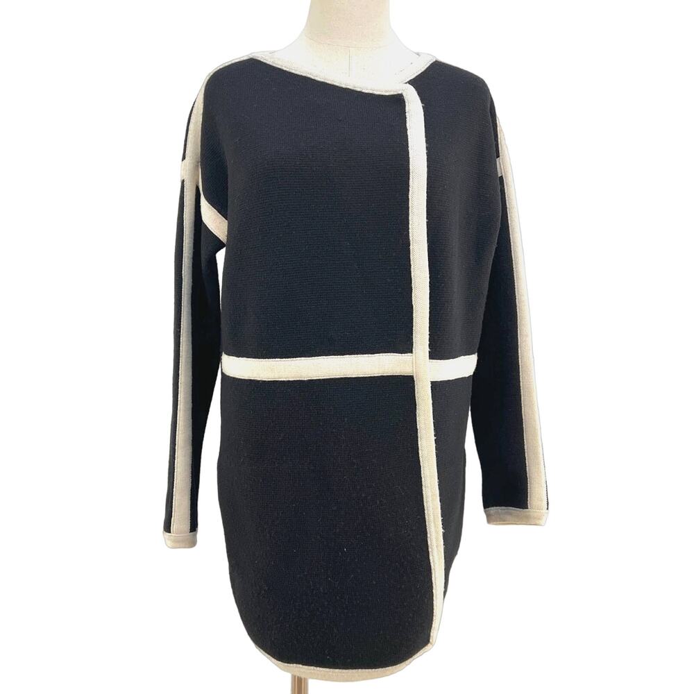 Anthropologie Velvet Everett Wool Long Cardigan Black